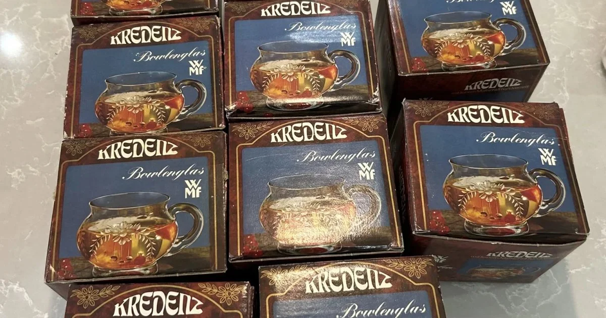 Vintage WMF Kredenz Bowlenglas Punch Cups Set