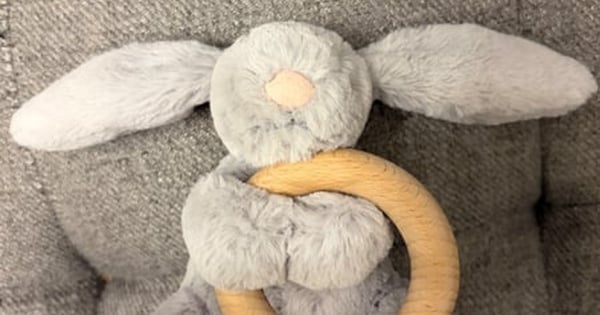 Jellycat Bunny Plush Teething Ring Toy