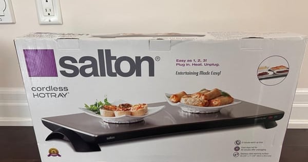 Salton Cordless Hot Tray Food Warmer - New in Box