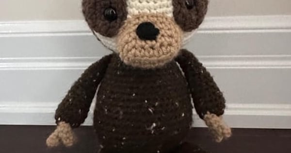 Handmade Crochet Sloth Plush Toy Stuffed Animal