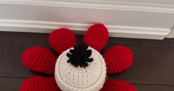 Handmade Crochet Red Octopus Plush Toy