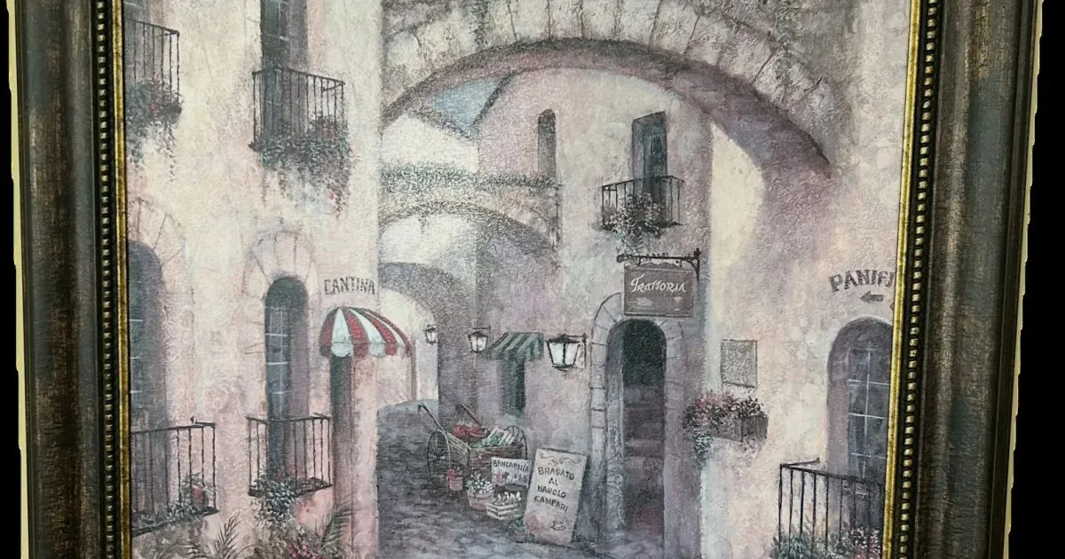 Ruane Manning Italian Courtyard Framed Art Print