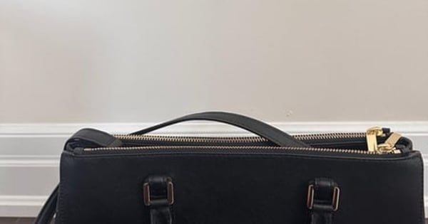 Tory Burch Black Leather Satchel Crossbody Bag