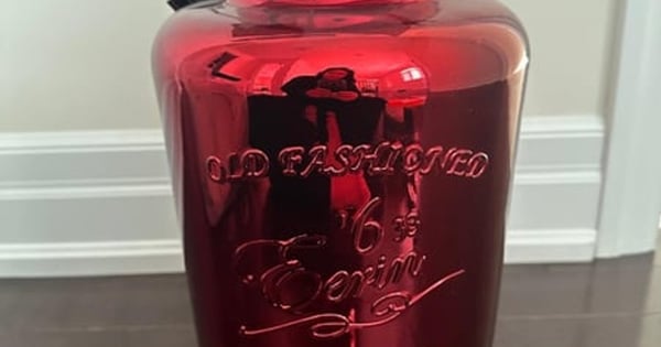 Red Glass Beverage Dispenser 2.5 Gallon w/ Spigot