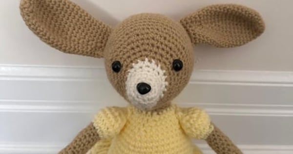 Handmade Crochet Bunny Rabbit Stuffed Animal Toy