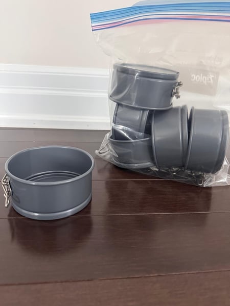 Set of Gray Non-Stick Springform Cake Pans