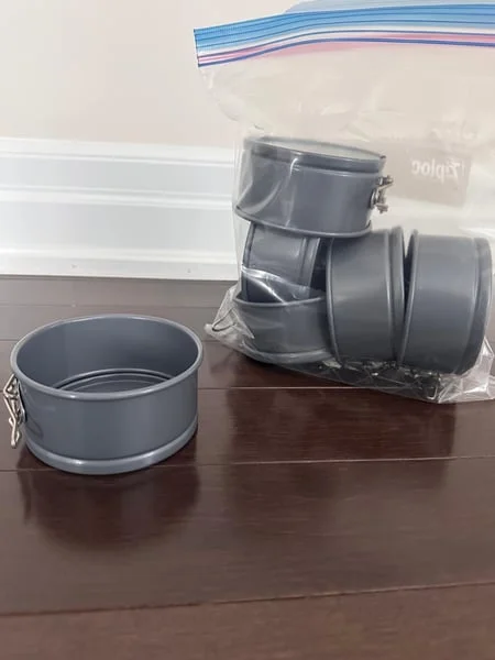 Set of Gray Non-Stick Springform Cake Pans