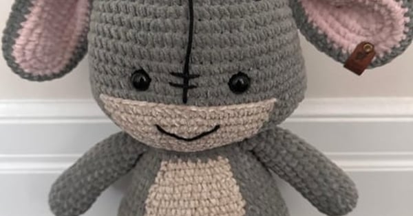 Handmade Crochet Eeyore Plush Stuffed Animal Toy Winnie the Pooh Collection