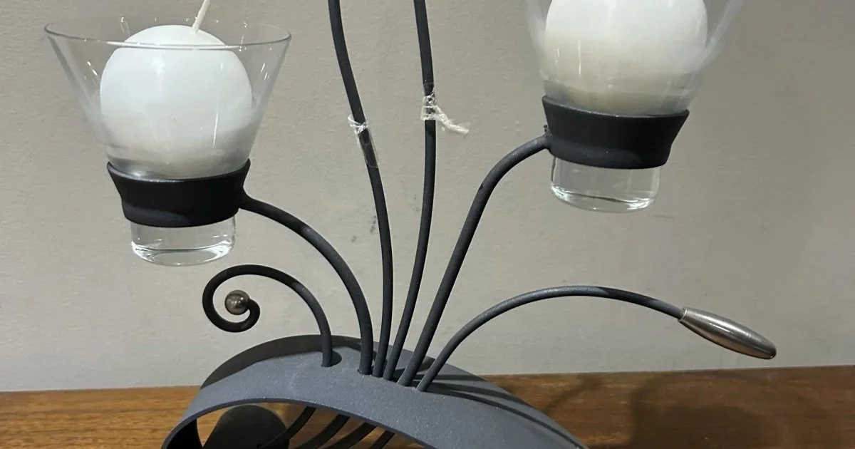 Decorative Wrought Iron Candle Holder Made in Poland