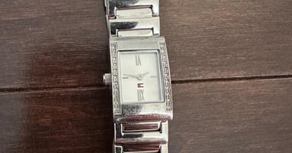 Tommy Hilfiger Women's Stainless Steel Rectangular Watch w/ Crystals