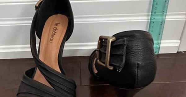 Le Château Black Strappy High Heel Sandals