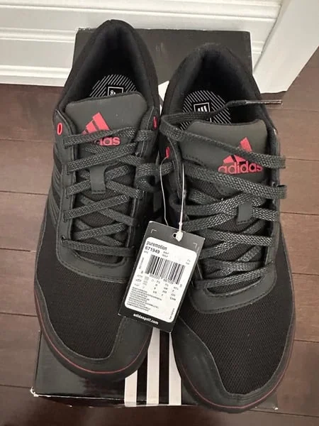 Adidas Black & Red Athletic Shoes Men